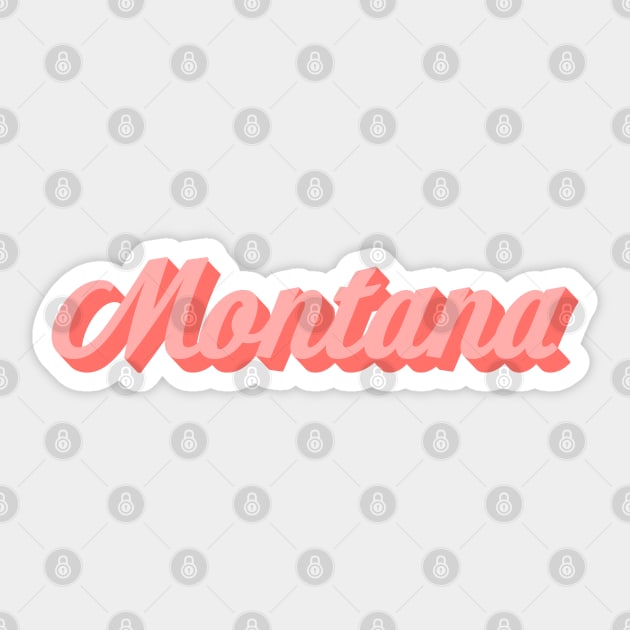 Montana Retro Pink Sticker by modeoftravel